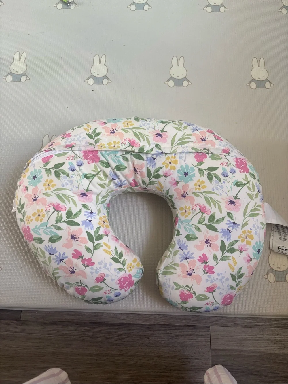 Boppy Floral Nursing Pillow - Pink, Green & Yellow